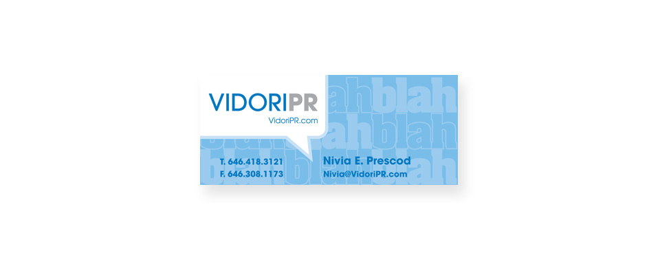 Vidori PR Business Card